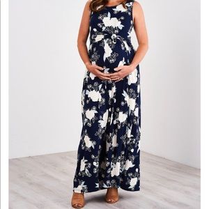Navy Garden Floral Boardwalk Maxi